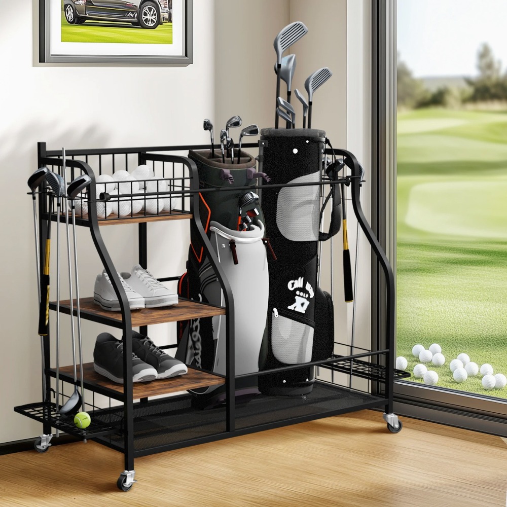Sports Equipment Bag With Wheels - Mobilny wózek na torby golfowe z