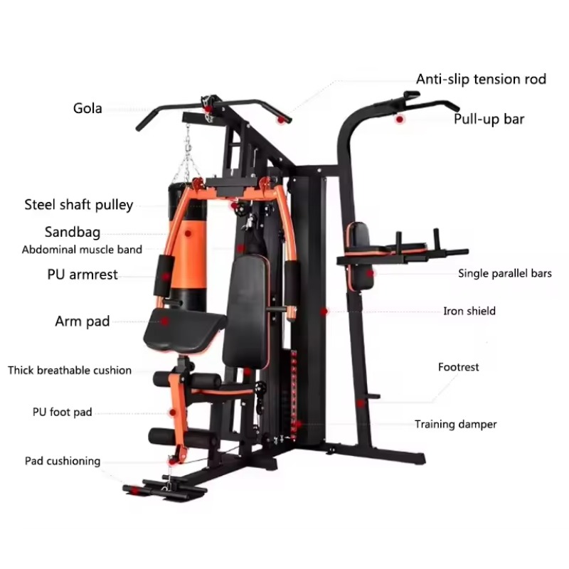 Sports Equipment United - Trzyosobowy Zintegrowany Zestaw do Treningu Fitness