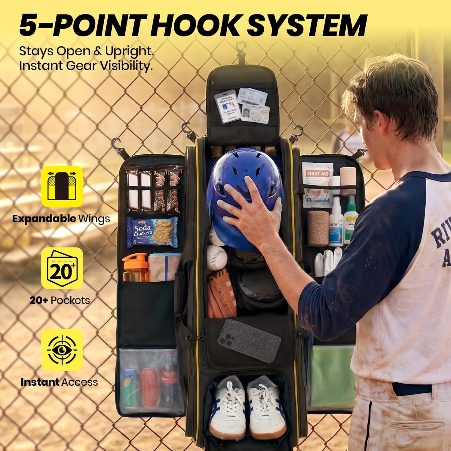 Torba na sprzęt baseballowy o  – Sports Equipment Bag With Wheels recenzja i cena